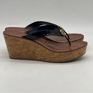Tory Burch Thora Wedge Sandals. Size 8.5
